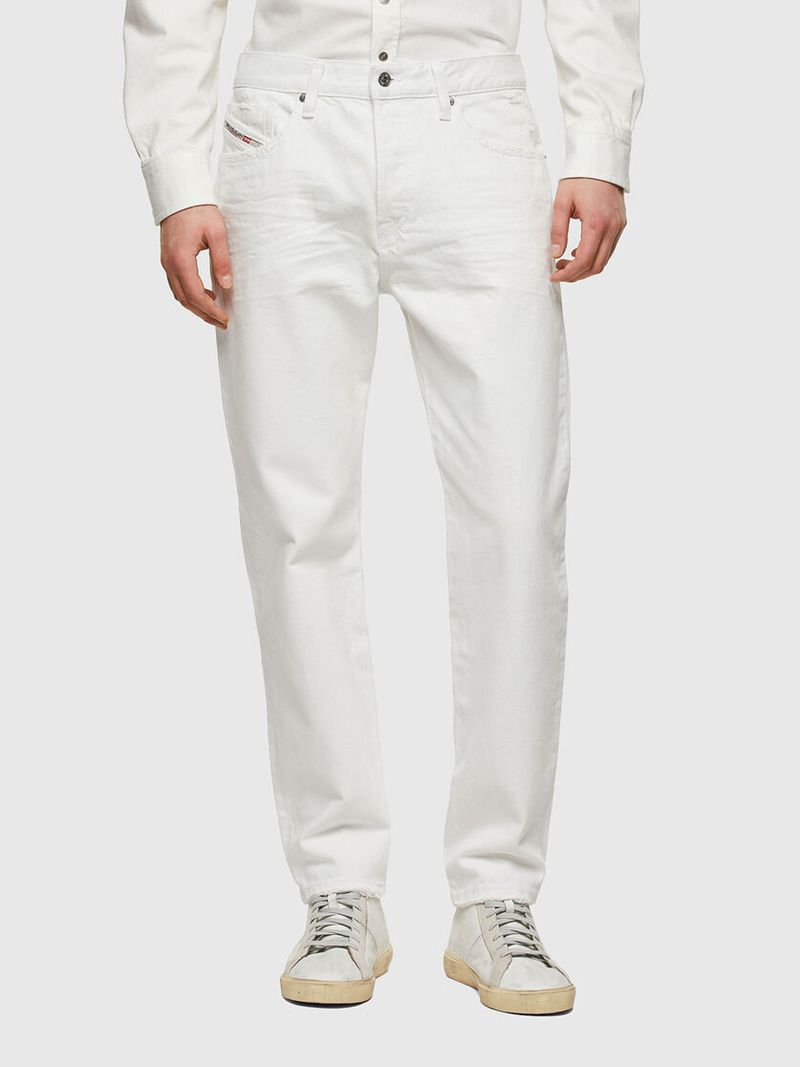 Jeans Tapered Diesel D-Fining 0hbaj Homem - Branco WAZSC-8469